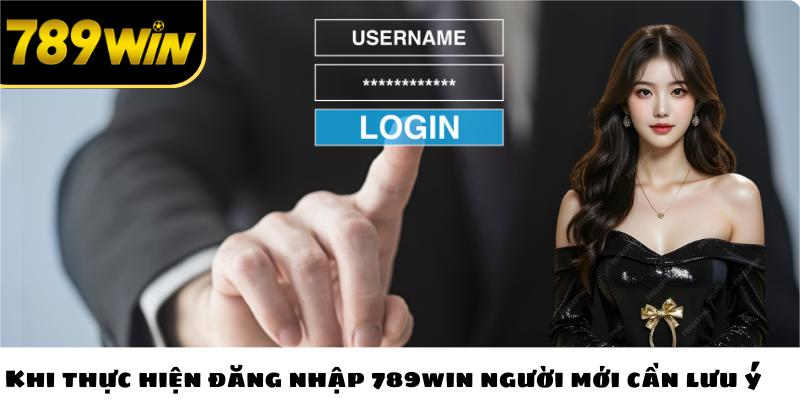 Khi thực hiện đăng nhập 789win người mới cầm lưu ý